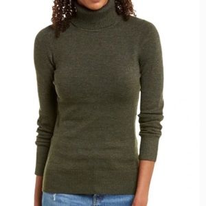 French Connection Forest Green Marled Turtleneck